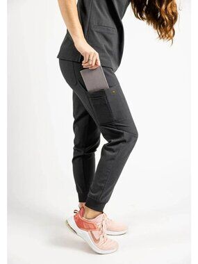 The Hatton Jogger Poppy Scrubs Pants Charcoal